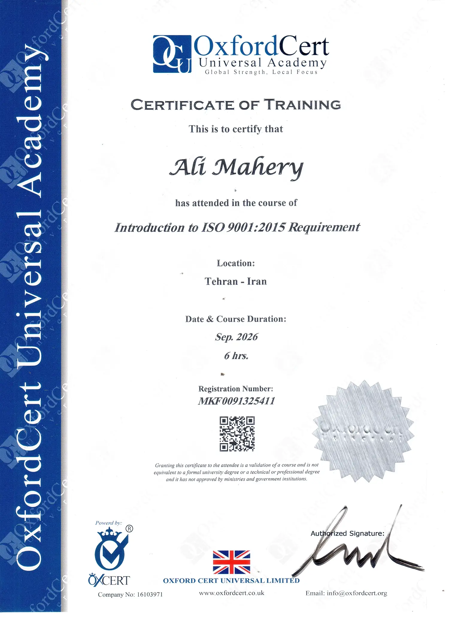 ali maheri iso 9001